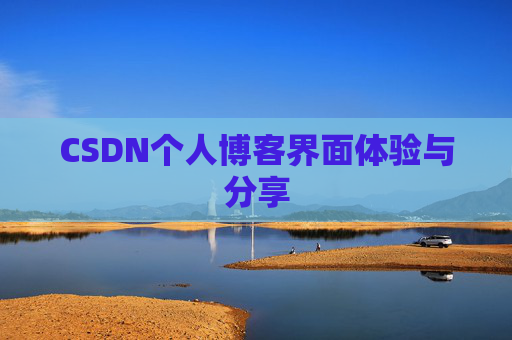 CSDN个人博客界面体验与分享